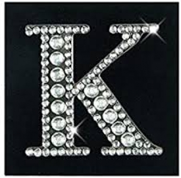 Strass-Sticker Monogramm K